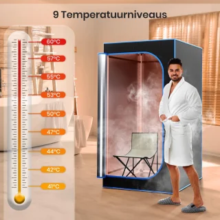 Infraroodsauna Tent 90x90x180 cm Zwart