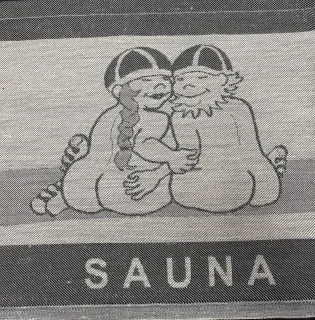 Jokipiin Linnen Muurpaneel Sauna Man & Vrouw Donker 43x160cm
