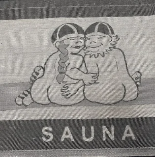 Jokipiin Linnen Muurpaneel Sauna Man & Vrouw Donker 43x160cm