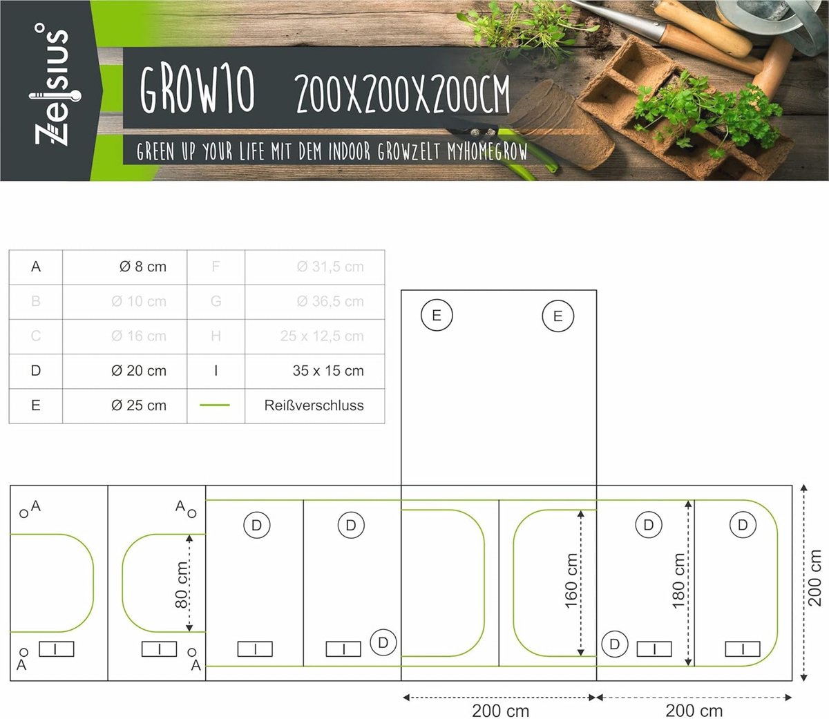 Wat vinden we goed aan de Kweektent 200x200x200 cm Vegetatiekamer