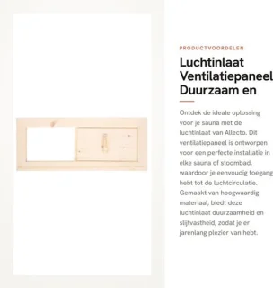 Luchtinlaat ventilatierooster 34 x 13,5 cm