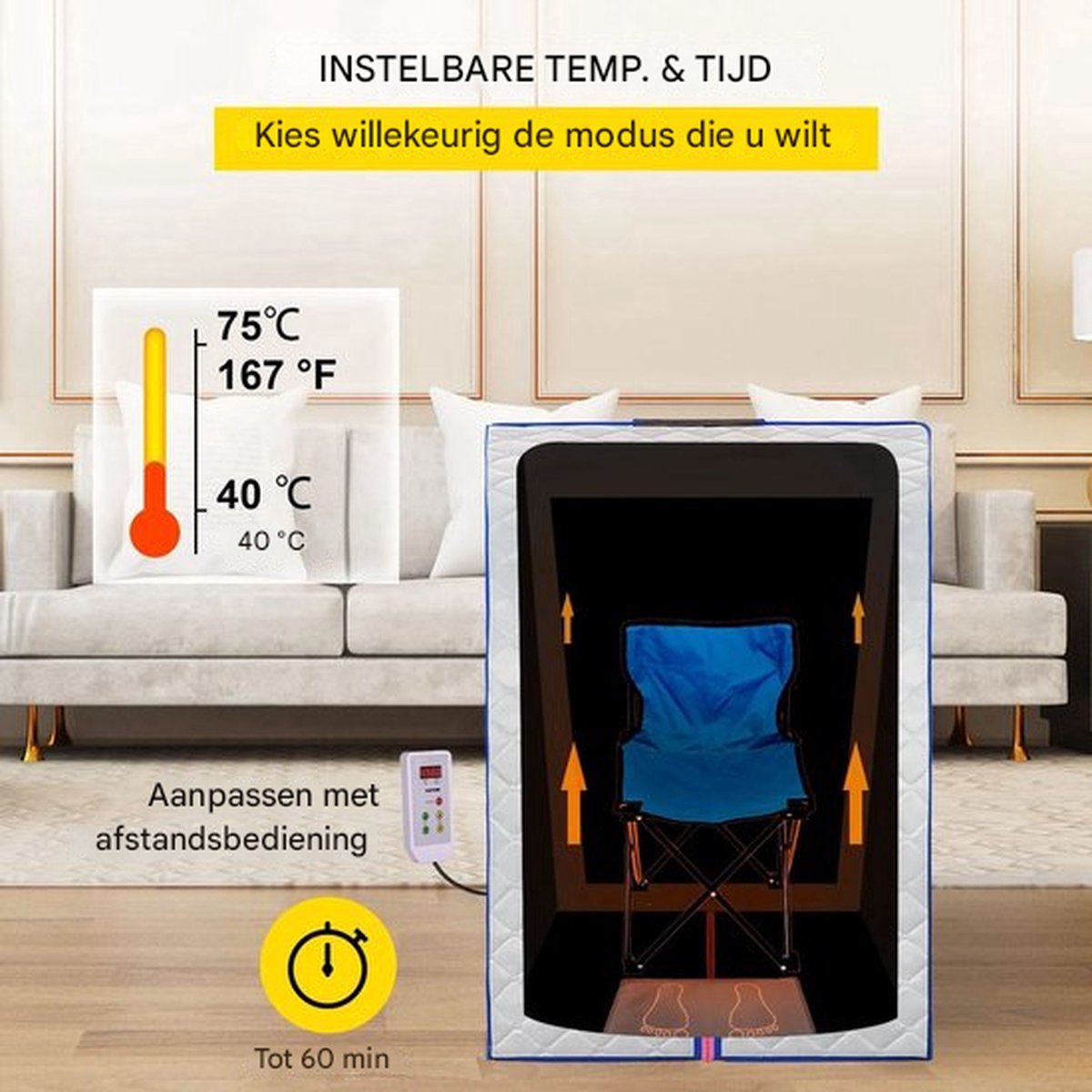 Wat vinden we goed aan de Luxe Draagbare Infrarood Mobiele Sauna 220V