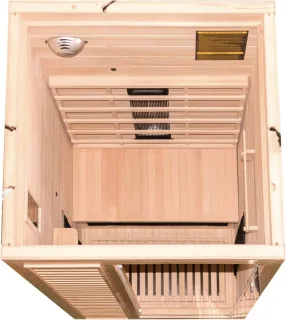 MARA Infraroodcabine 1-persoons Hemlock Bruin 90x90x190 cm