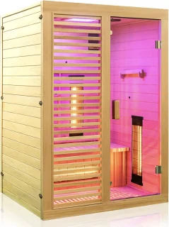 MARA Infraroodcabine 1/2 personen Hemlock Dennenhout Bruin