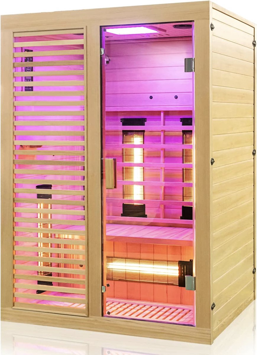 MARA Infraroodcabine 1/2 personen Hemlock Dennenhout Bruin
