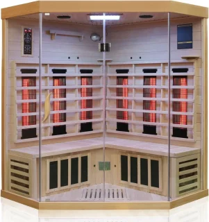 MARA Infraroodcabine 2/4 personen Hemlock 140x140x190 cm
