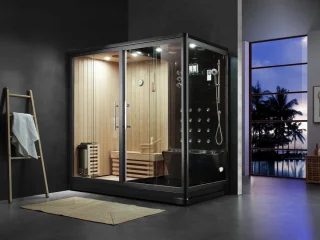 Mawialux Pico Sauna en Stoomcabine Glans Zwart 220x120x220cm