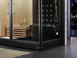 Mawialux Pico Sauna en Stoomcabine Glans Zwart 220x120x220cm