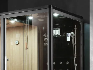 Mawialux Pico Sauna en Stoomcabine Glans Zwart 220x120x220cm