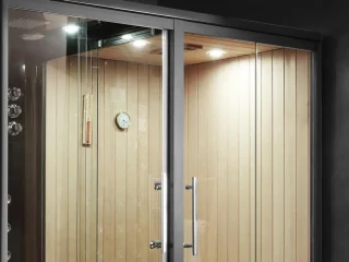 Mawialux Pico Sauna stoomcabine Glans zwart 220x120x220cm