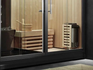Mawialux Pico Sauna stoomcabine Glans zwart 220x120x220cm