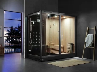 Mawialux Pico Sauna stoomcabine Glans zwart 220x120x220cm
