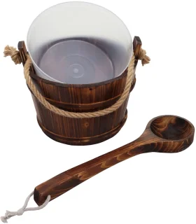 MCW Saunacuip B26 Dennehout 3,5L Donkerbruin
