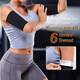 Merkloze Sweatband Armmouwen - Set van 2 - Zwart