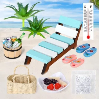 Miniatuurdecoratie sauna accessoires set