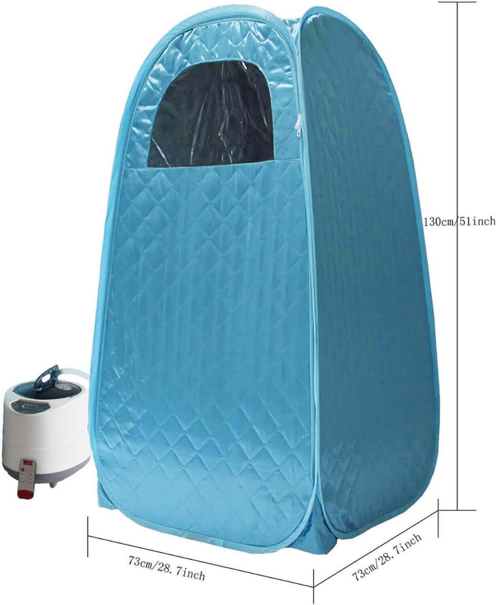 Wat vinden we goed aan de Mobiele Sauna Blauw 100x80x170cm