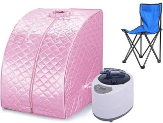 Mobiele sauna - draagbare saunatent 76x88x99cm roze