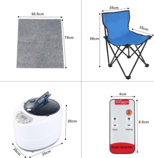 Mobiele Sauna Rood 76x88x99cm