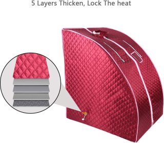 Mobiele Sauna Rood 76x88x99cm
