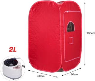 Mobiele Sauna Rood 80x80x135cm