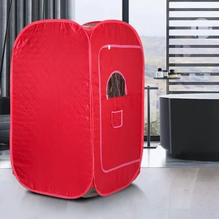 Mobiele Sauna Rood 80x80x135cm