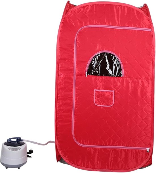 Mobiele Sauna Rood 80x80x135cm review