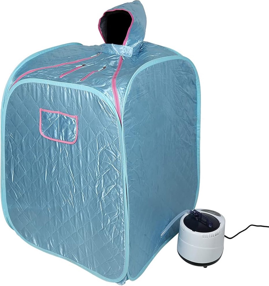 De Mobiele Sauna Tent Blauw 80x80x100cm in één oogopslag