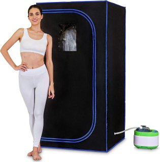Mobiele Sauna Tent Blauw/Zwart 177x88x88cm