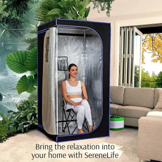 Mobiele Sauna Tent Blauw/Zwart 177x88x88cm