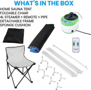 Mobiele Sauna Tent Blauw/Zwart 177x88x88cm