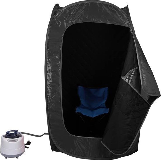 Mobiele Sauna Zwart 80x80x135cm