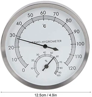 Mumusuki RVS Sauna Thermometer & Hygrometer