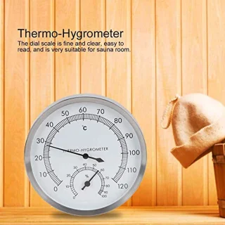 Mumusuki RVS Sauna Thermometer & Hygrometer
