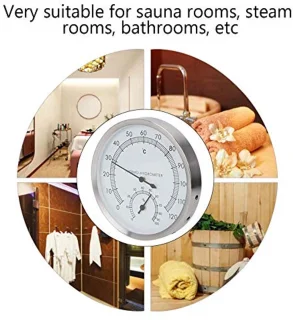 Mumusuki RVS Sauna Thermometer & Hygrometer