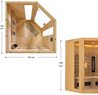 Nyborg E150K Infraroodcabine 150x150x190cm 4 Persoons