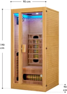Nyborg S90V Infraroodcabine 90x90x190 cm 1-persoons