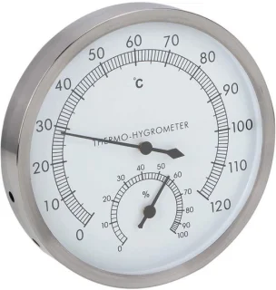 OmGoods Dailygoody roestvrij stalen saunathermometer en hygrometer
