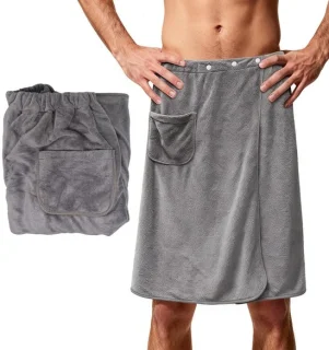 Omgoods grote sauna handdoek voor mannen grijs