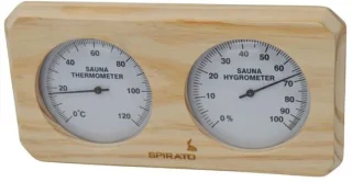 Omgoods sauna thermometer en hygrometer in houten frame