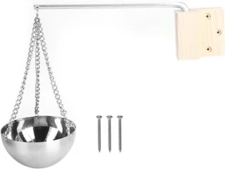 Onbekend merk Roestvrijstalen kruidenschaal met wandhouder - Sauna-accessoire