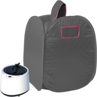 Persoonlijke saunatent stoomcabine inklapbaar - 72 x 72 x 90 cm - grijs