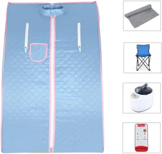 PIPIPOXER Draagbare stoomsauna 1,8" Blauw