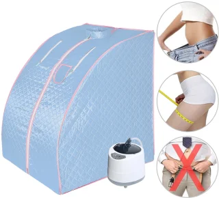 PIPIPOXER Draagbare stoomsauna 1,8" Blauw