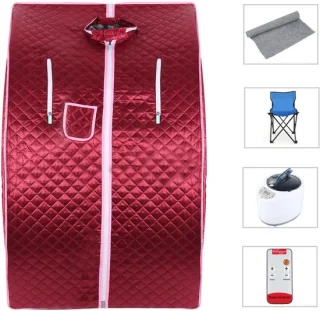 PIPIPOXER Draagbare stoomsauna 1,8 m rood