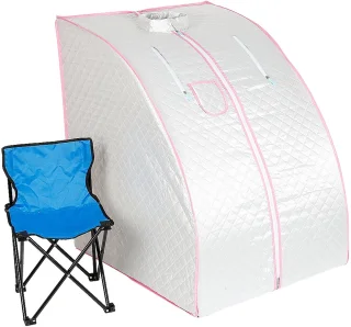 PIPIPOXER Draagbare stoomsauna 1,8" Zilver