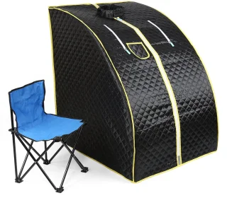 PIPIPOXER Draagbare stoomsauna 1,8" zwart