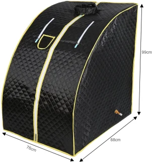 PIPIPOXER Draagbare stoomsauna 1,8" zwart