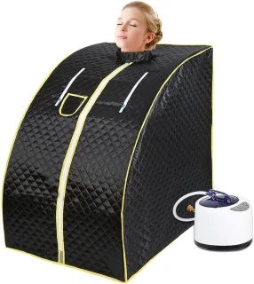 PIPIPOXER Draagbare stoomsauna 1,8" zwart