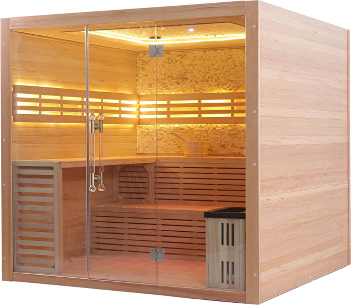 Wat vinden we goed aan de PureRelax Sauna Rechthoekig 220x220x210 cm
