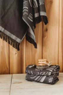 Rento Sauna handdoek 50x70 cm zwart